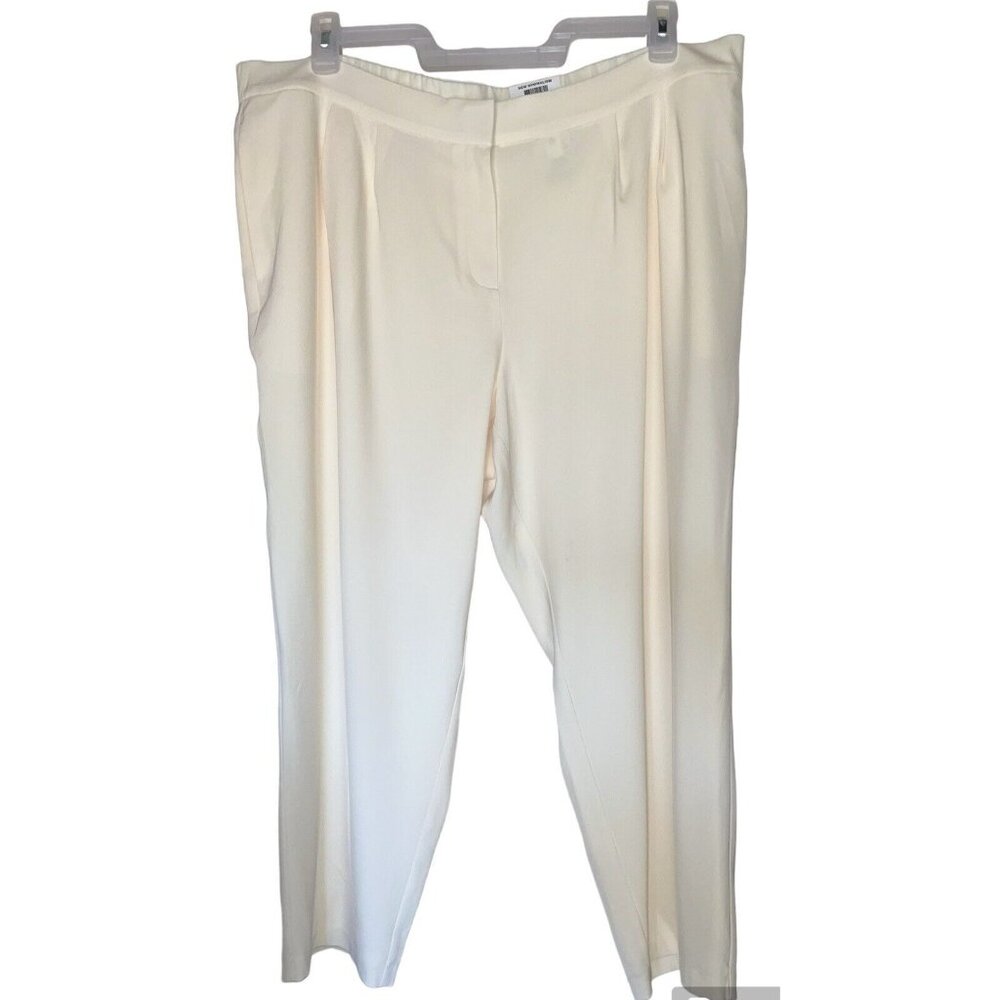 Alfani | Women's Plus Size Straight-Leg Ankle Pants Antique White | 18 W